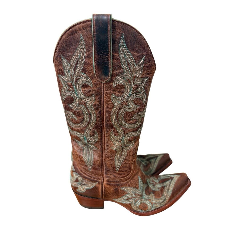Old Gringo Goat Diego Cowgirl Boots Women’s Sz 7 Rust Brown Leather Snip Toe